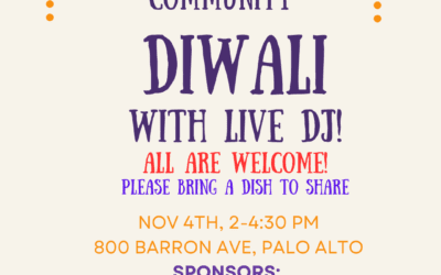 Diwali Celebration Saturday Nov. 4th 2-4:30PM